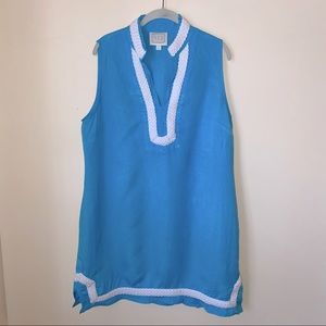 Sail to Sable Blue Linen Shift